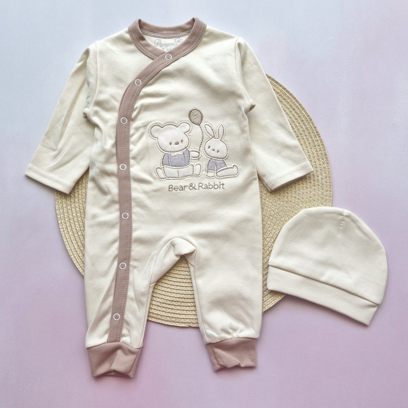 سرهمی و کلاه خرس خرگوش گلدوزی کرم آرین