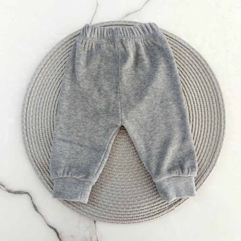 شلوار مخمل طوسی امیر کوچولو