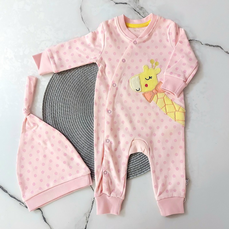 سرهمی و کلاه گلدوزی زرافه صورتی وچیون