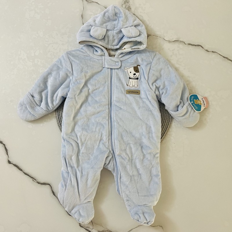 سرهمی کارترز مخملی مدل هاپو آبی