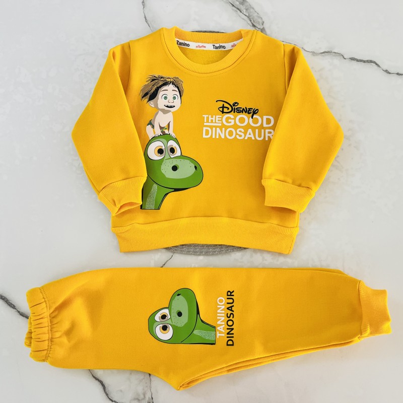 بلوز شلوار توکرکی دایناسور زرد kids