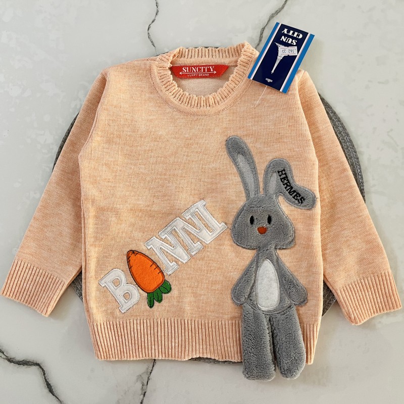 بلوز بافت خرگوش گلبهی kids