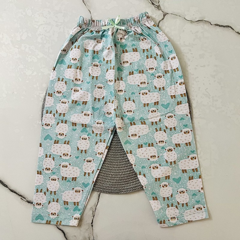 شلوار ببعی سبزآبیkids