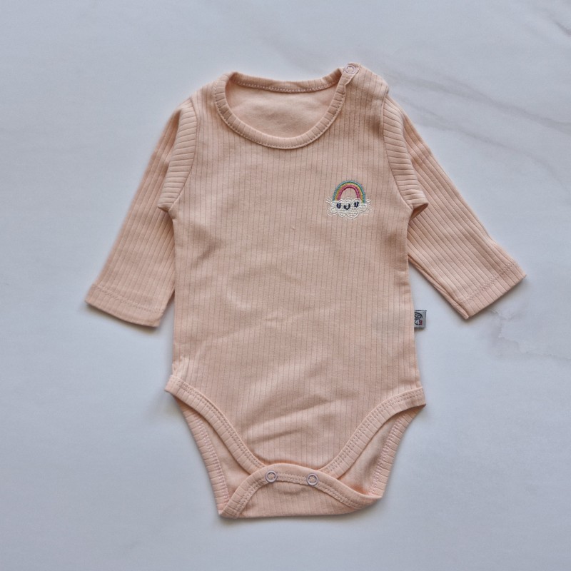 بادی آستین بلند کبریتی گلبهی وچیون