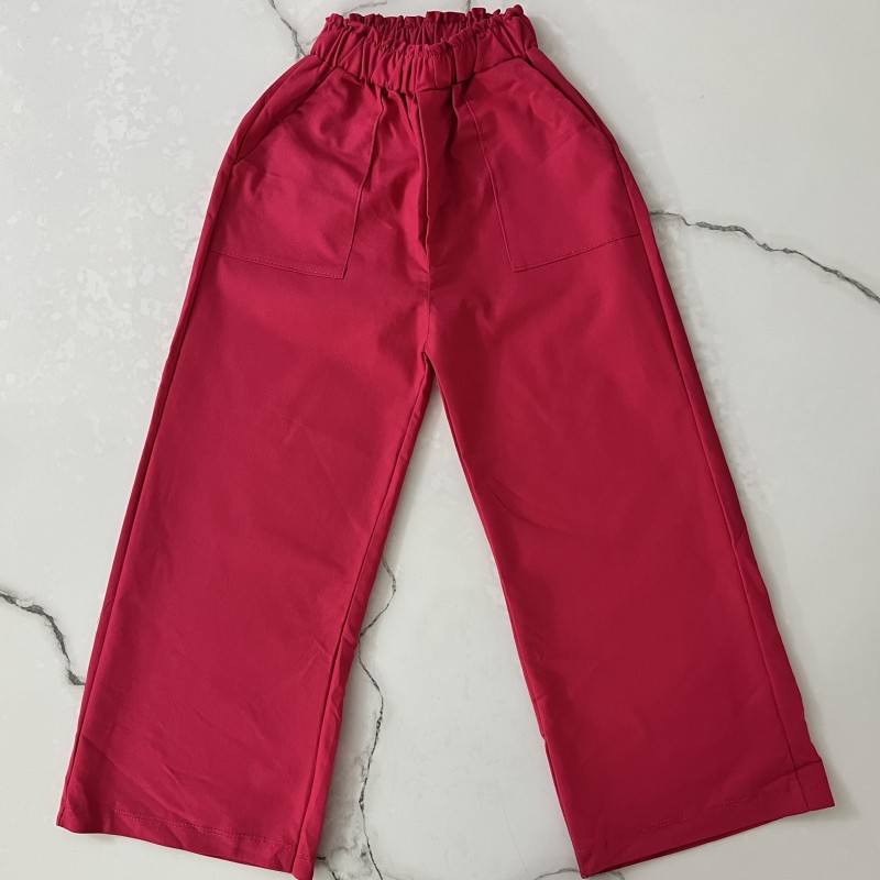 شلوار بگ کمر کش دار سرخابی kids