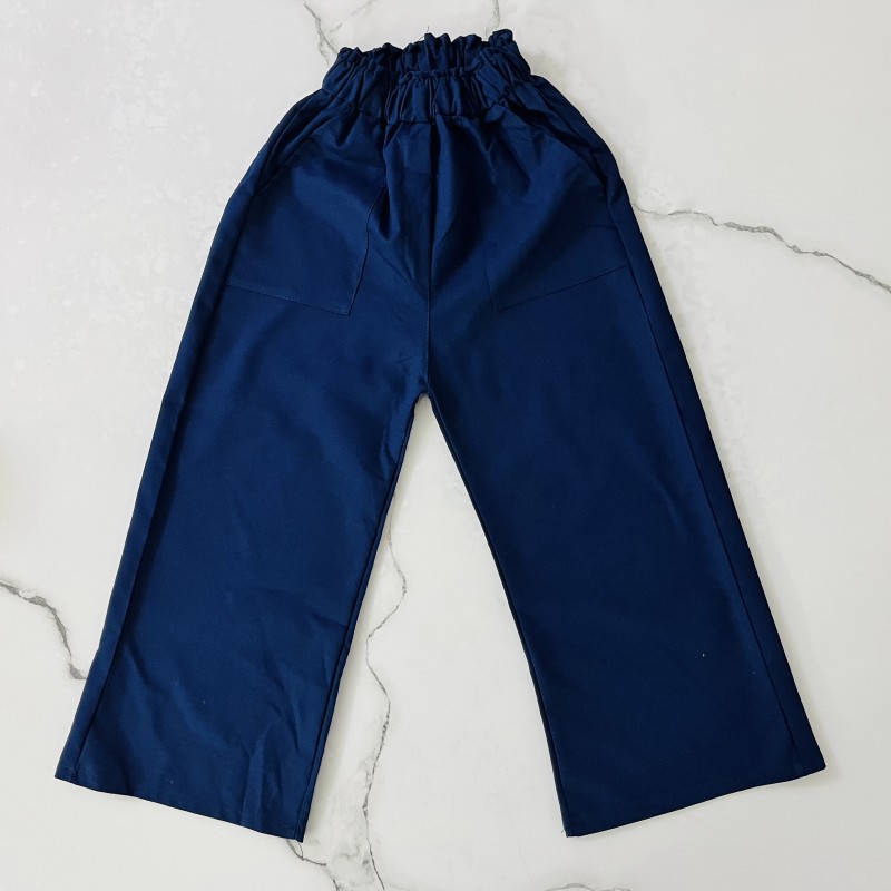 شلوار بگ کمر کش دار سرمه ای kids