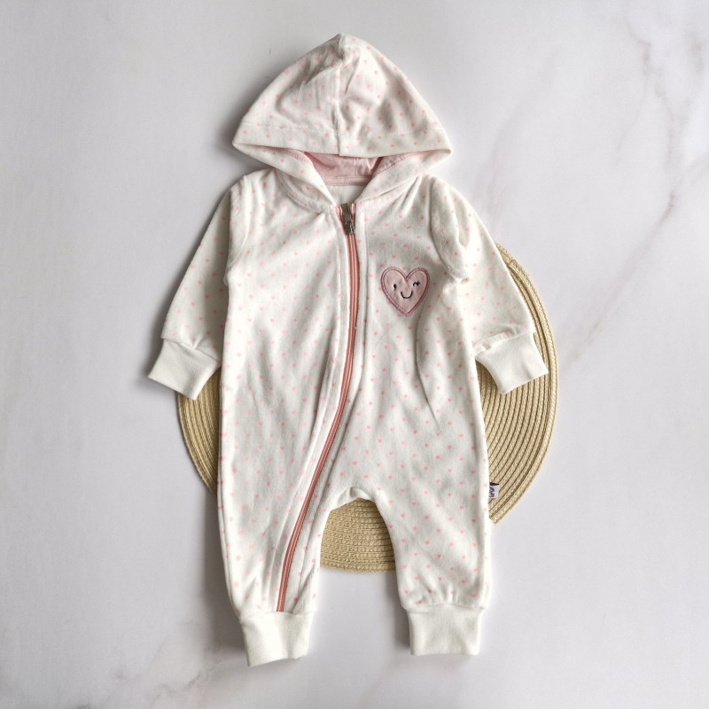 سرهمی مخمل کلاه دار قلب شیری وچیون