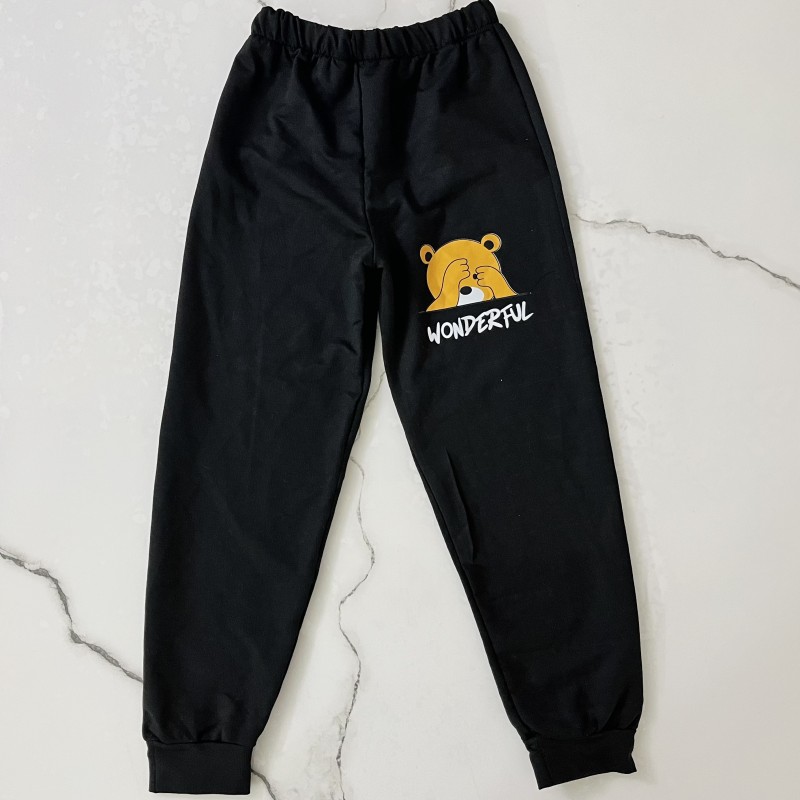 شلوار دورس مشکی خرس شگفت انگیز kids