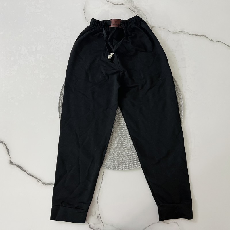 شلوار دورس مشکی بنددار ساده kids