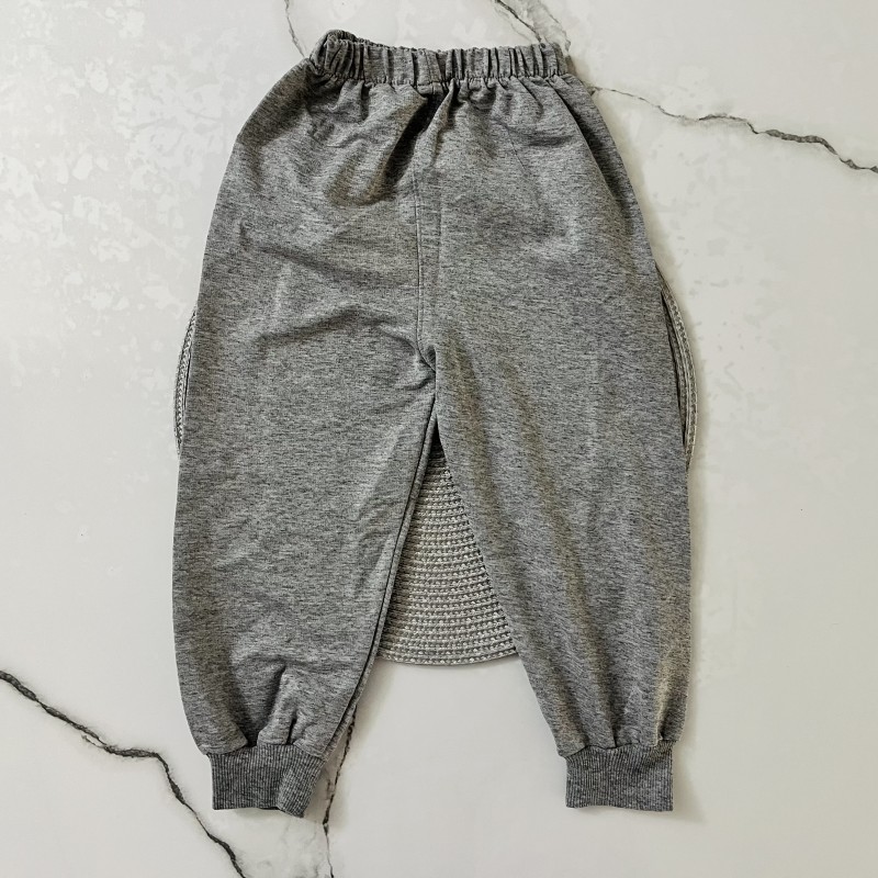 شلوار دورس ملانژ طوسی متوسط kids