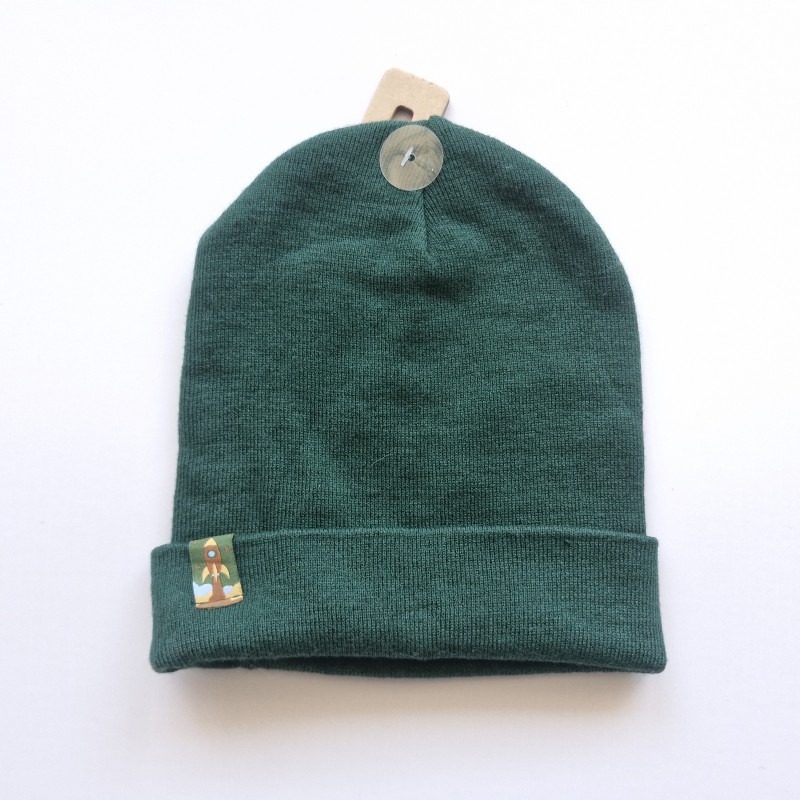 کلاه بافت ریز سبز موشک