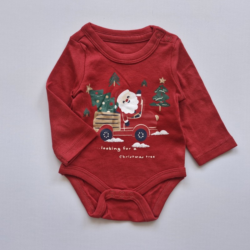 بادی آستین بلند بابانوئل قرمز SoCute