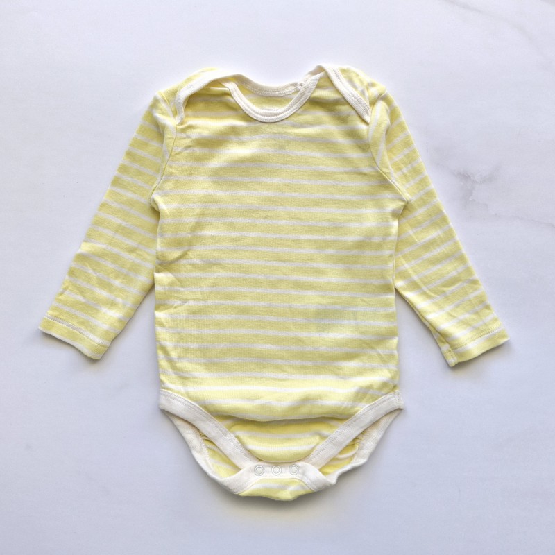 بادی آستین بلند زرد راه راه لوپیلو