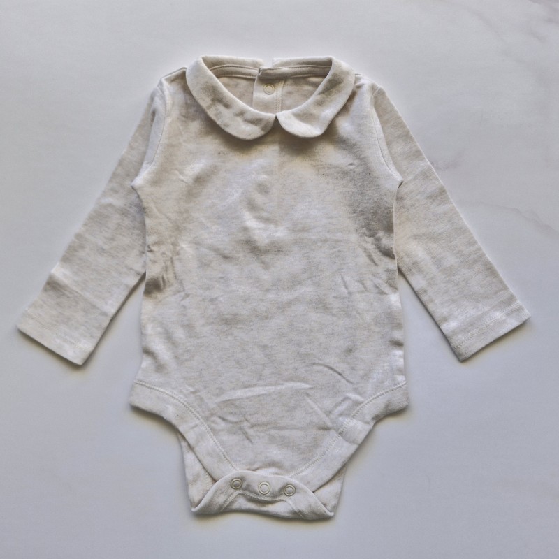 بادی آستین بلند یقه ب ب کرم