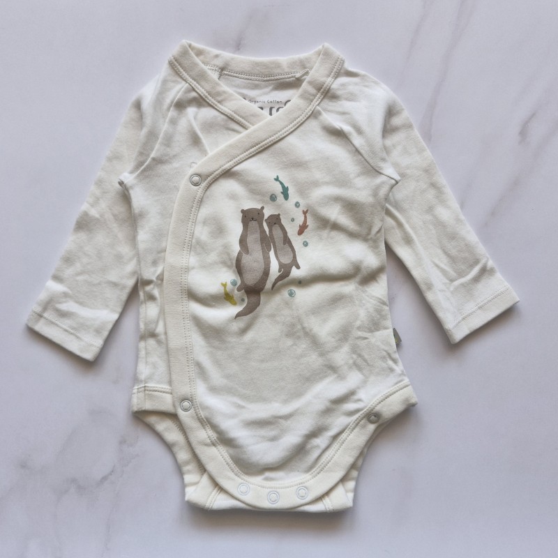 بادی آستین بلند جلودکمه سگ آبی