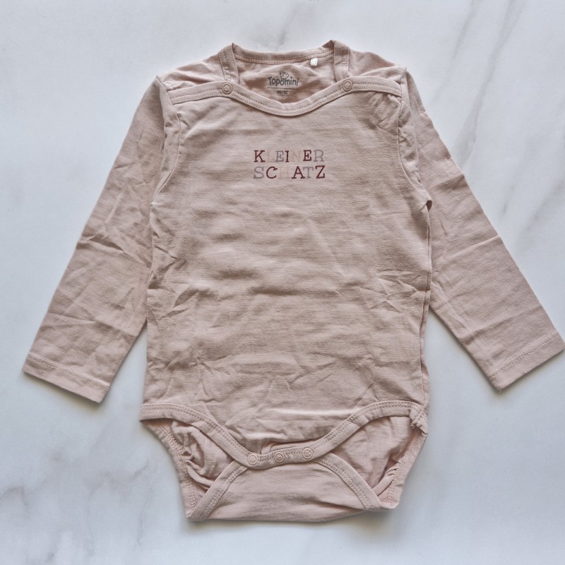 بادی آستین بلند صورتی Topomini