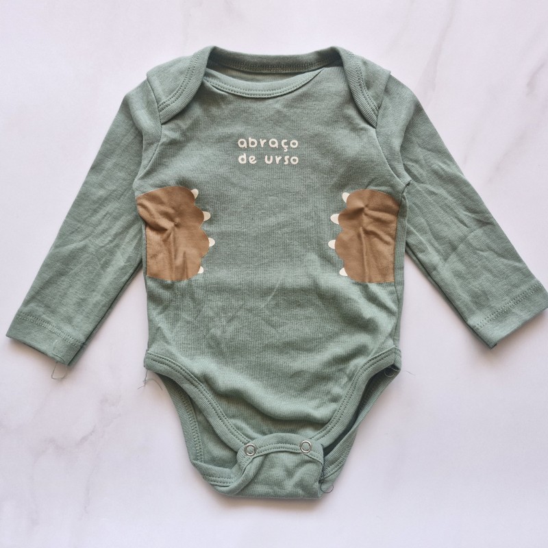 بادی آستین بلند پنجه سبز teddyboom