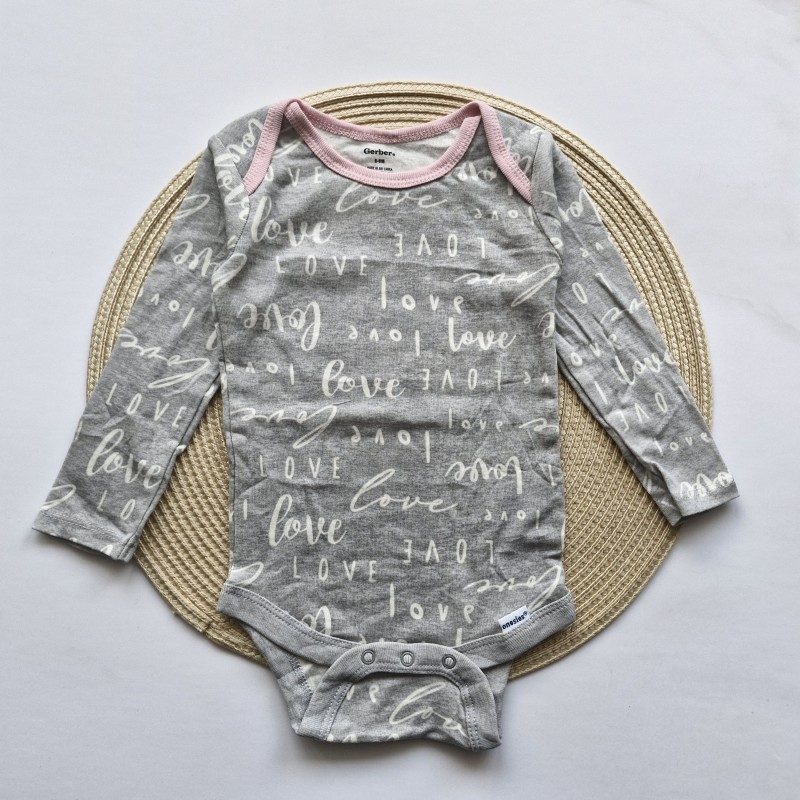 بادی آستین بلند لاو طوسی