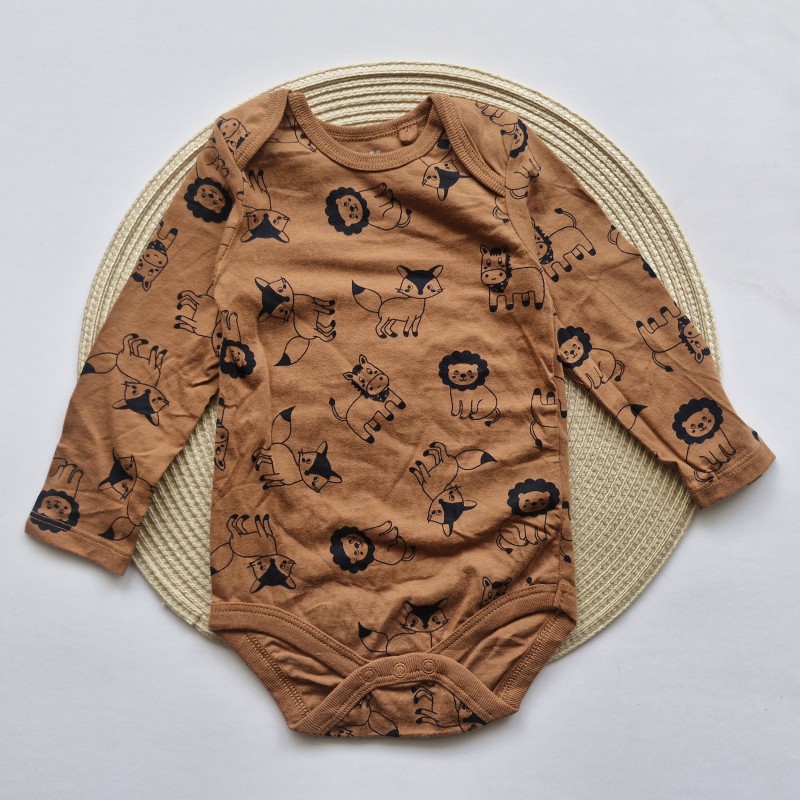 بادی آستین بلند جنگل قهوه ای