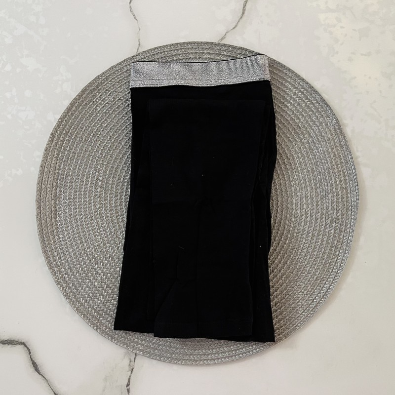 شلوار مشکی کمر نقره ای kids