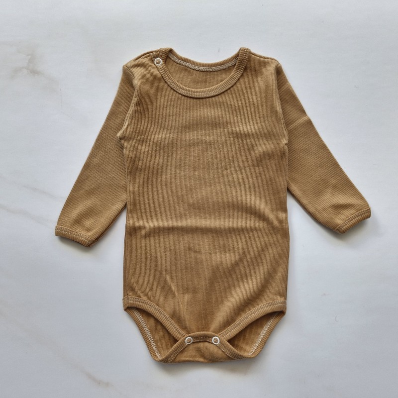 بادی آستین بلند کبریتی قهوه ای باربارا