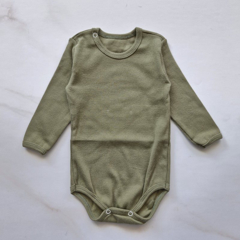 بادی آستین بلند کبریتی سبز باربارا