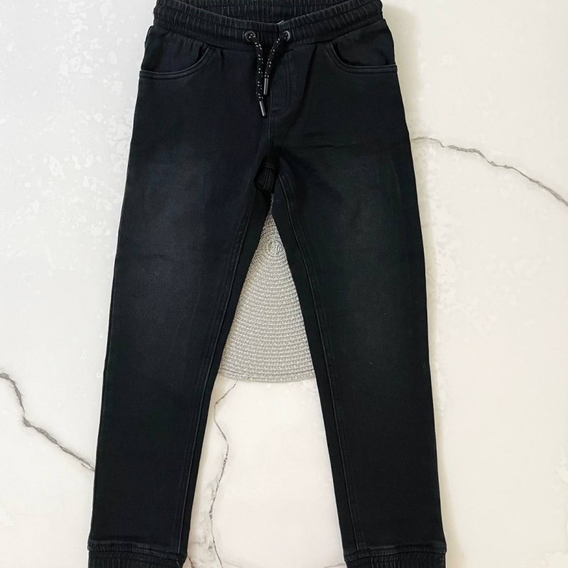 شلوار جین دم پا کش زغالی kids