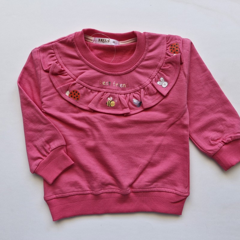 بلوز دورس بهاره یقه چیندار سرخابی