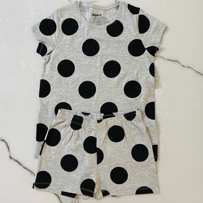 تیشرت و شلوارک خالخالی پپرتز kids