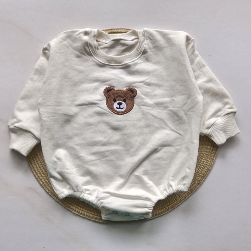 بادی آستین بلند دورس شیری  تدی AMIN