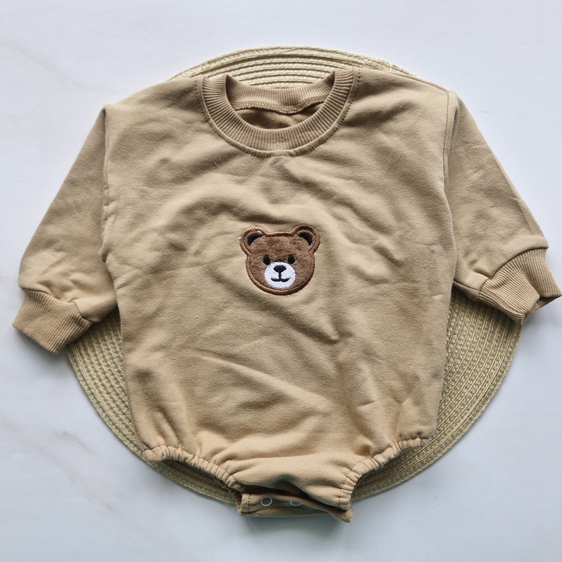 بادی آستین بلند دورس قهوه ای  تدی