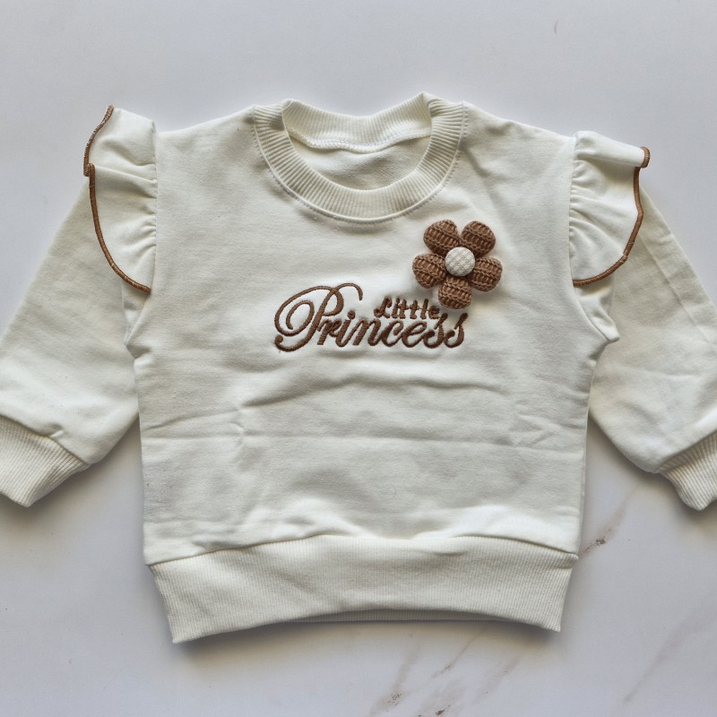 بلوز دورس  سفید شیری گل