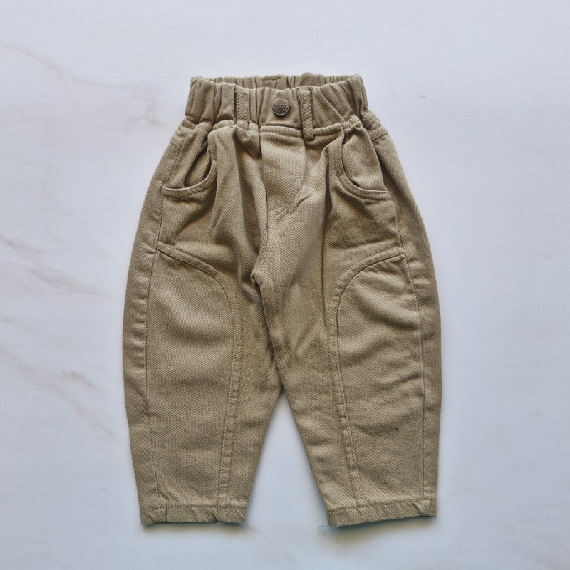 شلوار کتان نسکافه ای امیرکوچولو