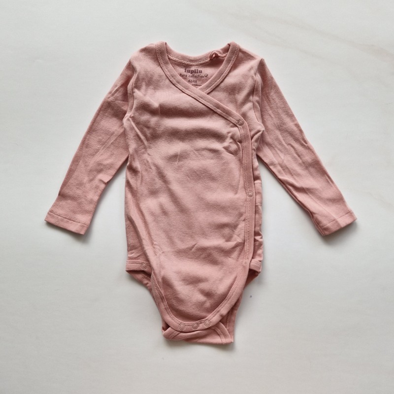 بادی آستین بلند جلودکمه صورتی لوپیلو