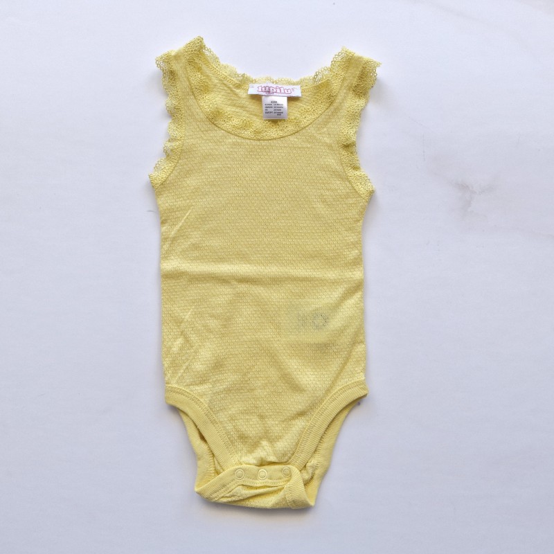 بادی تاپ سوزنی زرد لبه گیپور لوپیلو