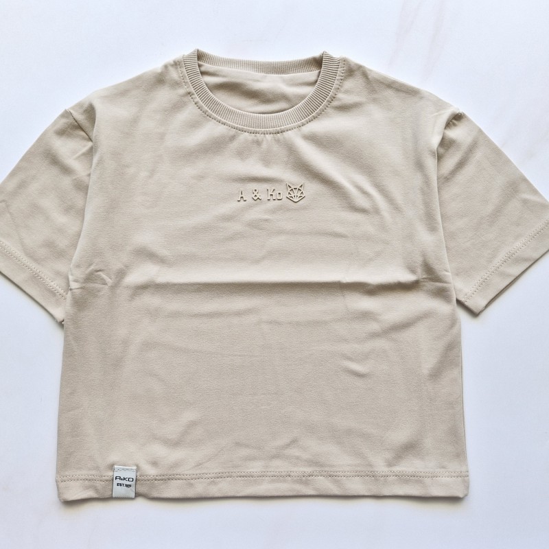 تیشرت بیسیک قواره آزاد کرمی امیرکوچولو