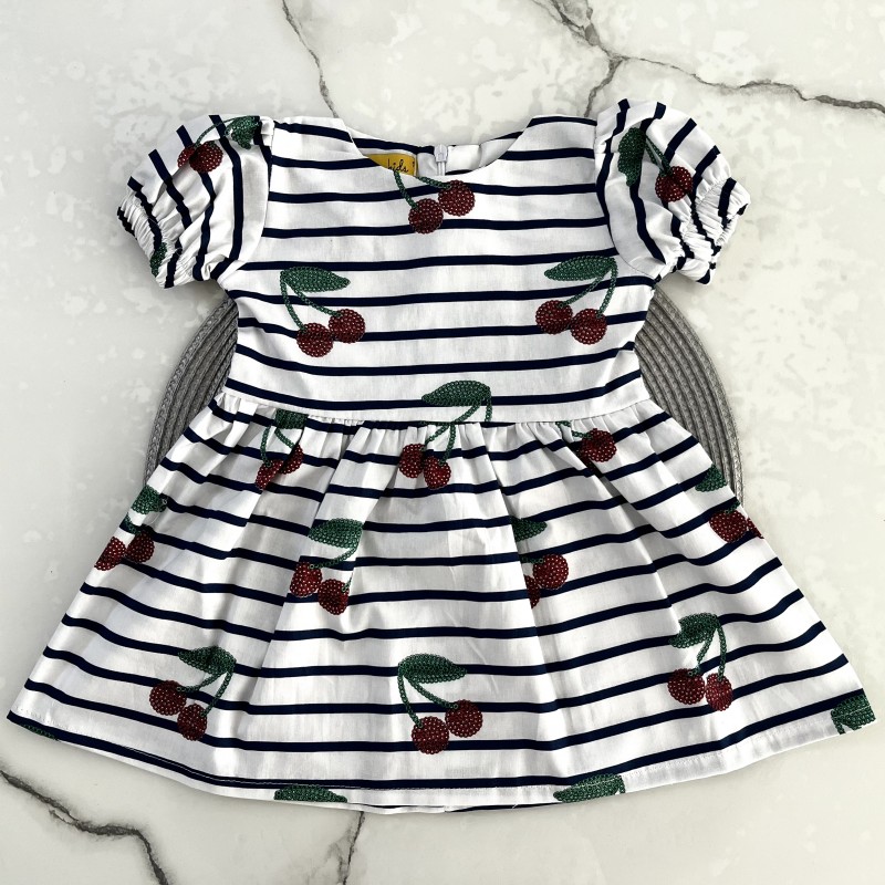 پیراهن آستین پفی گیلاس kids