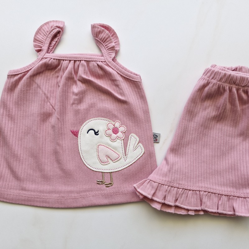 تاپ و شلوارک جوجه صورتی وچیون