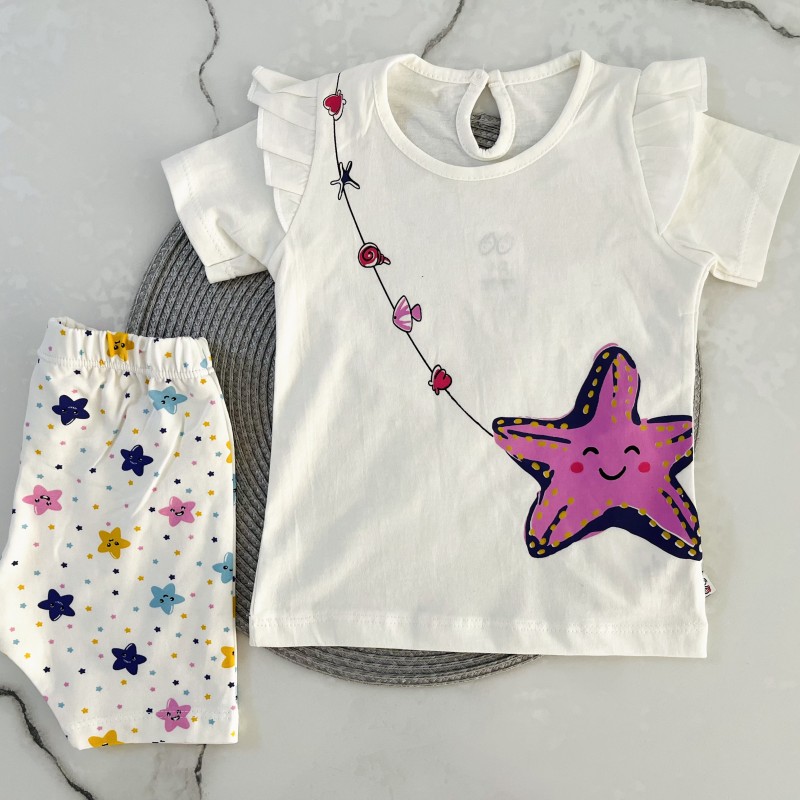 تیشرت شلوارک ستاره سفید وچیون kids