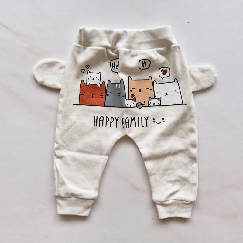 شلوار خانواده خوشحال شیری چیاکو