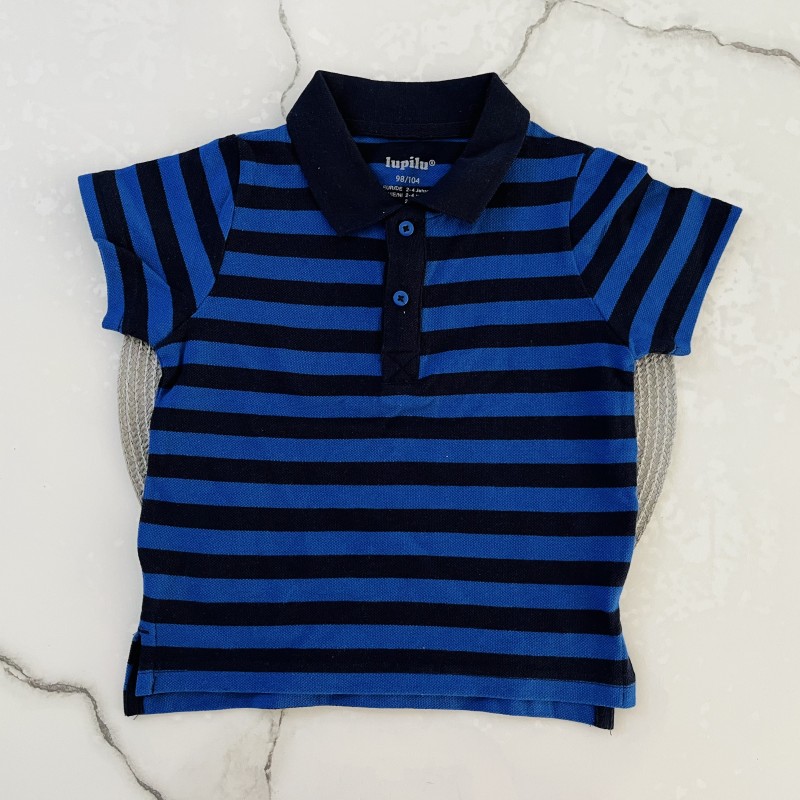 تیشرت آستین کوتاه ‌‌جودون راه راه آبی لوپیلو kids