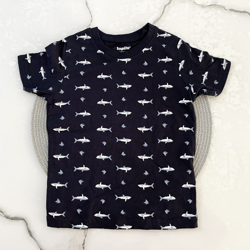 تیشرت آستین کوتاه ‌‌تمام چاپ کوسه لوپیلو kids