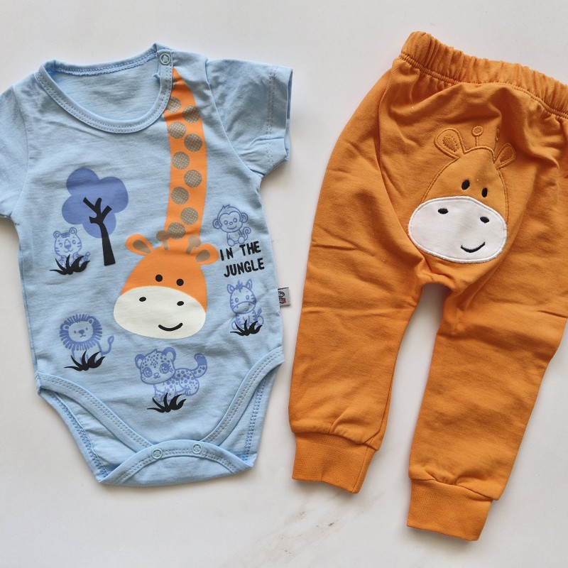 بادی و شلوار زرافه آبی وچیون