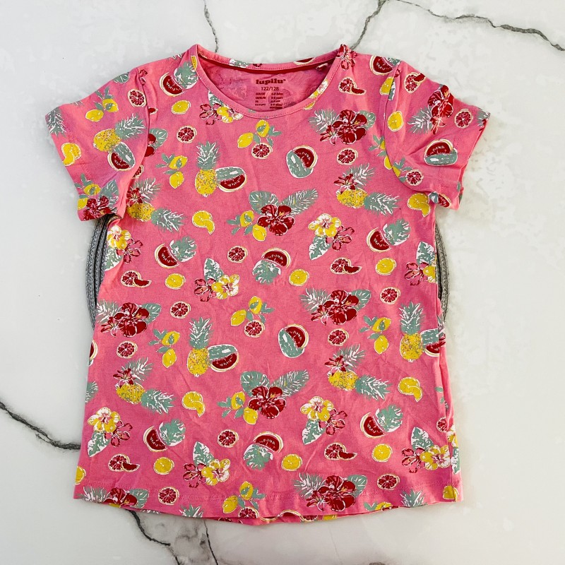 تیشرت آستین کوتاه صورتی میوه لوپیلو kids