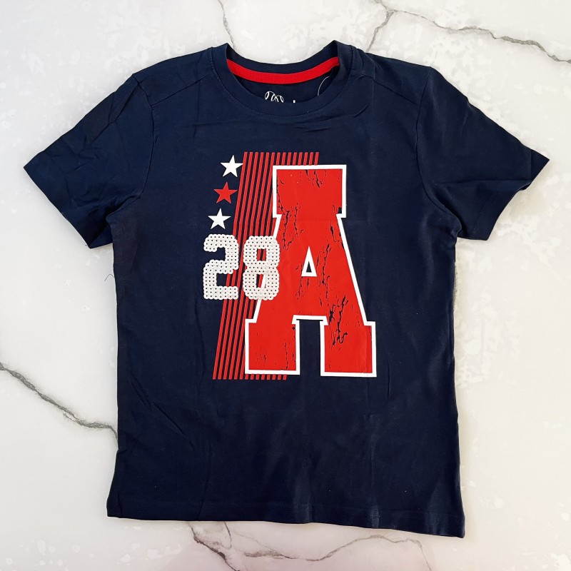 تیشرت آستین کوتاه سرمه ای 28 پپرتز kids