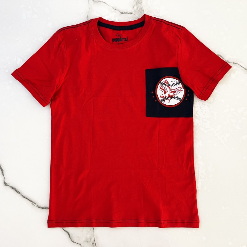 تیشرت آستین کوتاه قرمز عقاب پپرتز kids