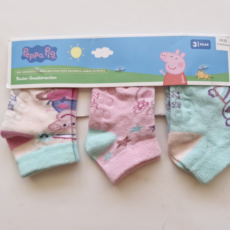 پک 3 عددی جوراب استپ دار peppa pig