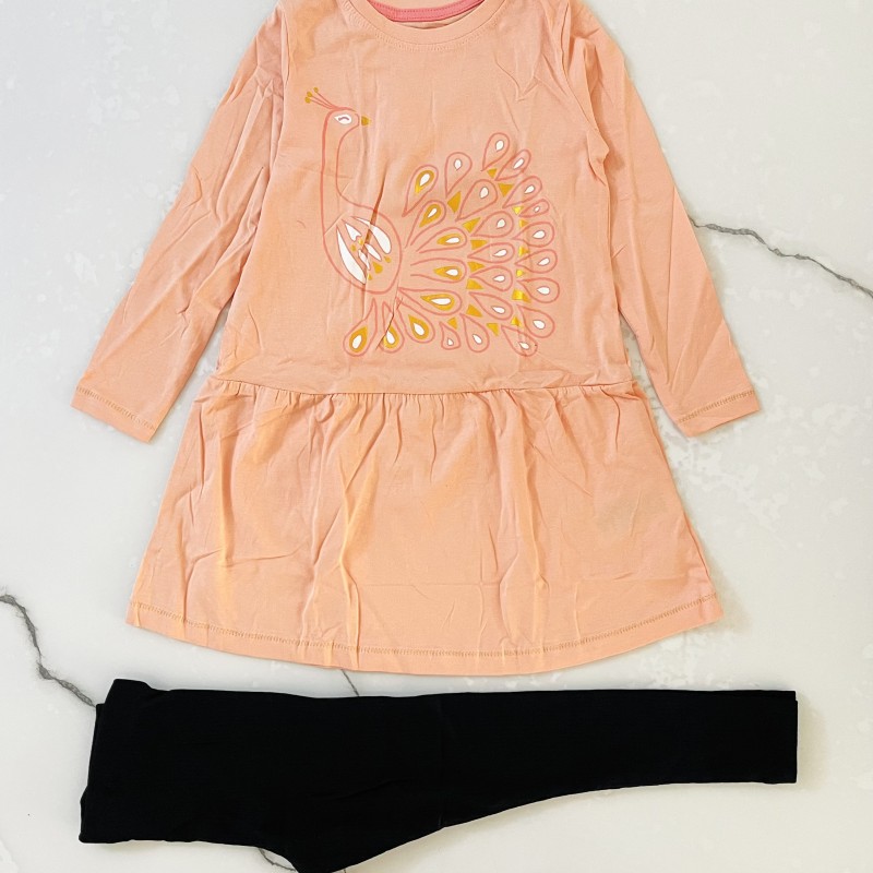 بلوز شلوار طاووس گلبهی لوپیلو kids