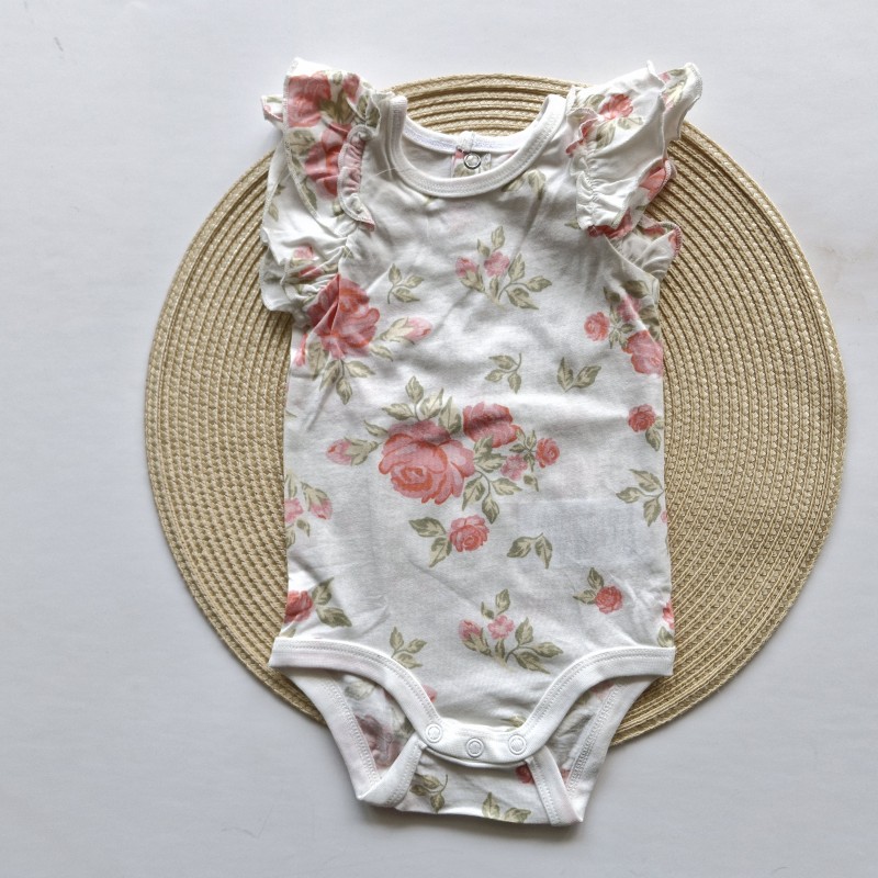 بادی آستین کوتاه چیندار گل گلی لوپیلو