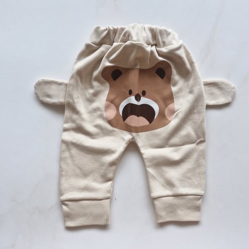 شلوار گوشدار خرس کرمی